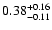 $\rm0.38^{+0.16}_{-0.11}$