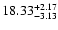 $\rm 18.33^{+2.17}_{-3.13}$