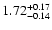 $\rm 1.72^{+0.17}_{-0.14}$