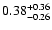 $\rm0.38^{+0.36}_{-0.26}$