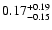 $\rm0.17^{+0.19}_{-0.15}$