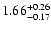 $\rm 1.66^{+0.26}_{-0.17}$