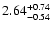 $\rm 2.64^{+0.74}_{-0.54}$