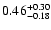 $\rm0.46^{+0.30}_{-0.18}$