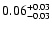 $\rm0.06^{+0.03}_{-0.03}$