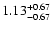 $\rm 1.13^{+0.67}_{-0.67}$