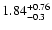 $\rm 1.84^{+0.76}_{-0.3}$