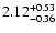 $\rm 2.12^{+0.53}_{-0.36}$
