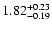 $\rm 1.82^{+0.23}_{-0.19}$
