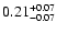 $\rm0.21^{+0.07}_{-0.07}$