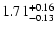 $\rm 1.71^{+0.16}_{-0.13}$