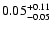 $\rm0.05^{+0.11}_{-0.05}$