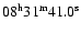 $08{\rm ^h} 31{\rm ^m} 41.0{\rm ^s}$