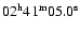 $02{\rm ^h} 41{\rm ^m} 05.0{\rm ^s}$