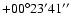 $ +00{\rm ^\circ} 23{\rm ^\prime} 41{\rm ^{\prime\prime}}$