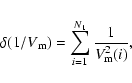 \begin{eqnarray*}\delta(1/V{_{\rm m}})=\displaystyle\sum^{N_1}_{i=1}\frac{1}{V_{\rm m}^{2}(i)},
\end{eqnarray*}
