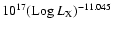 $10^{17}({\rm Log}~L_{\rm X})^{-11.045}$