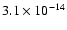 $3.1\times10^{-14}$