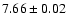 $7.66\pm0.02$