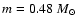 $m=0.48~M_\odot$