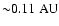${\sim} 0.11~\mbox{AU}$