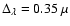 $\Delta_{\lambda}=0.35~\mu$