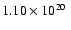 $1.10\times10^{20}\;$