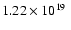 $1.22\times10^{19}\;$