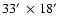 $33\hbox{$^\prime$ }\times
18\hbox{$^\prime$ }$