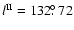 $l^{\rm II} = 132\hbox{$.\!\!^\circ$ }72$
