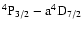 $\rm ^4P_{3/2}-a^4D_{7/2}$