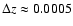 $\Delta z\approx 0.0005$