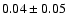 $0.04\pm0.05$