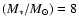 $(M_*/M_\odot )=8$