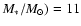 $M_*/M_\odot )=11$