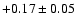 $+0.17\pm0.05$