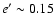 $e'\sim0.15$