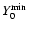 $Y^{\rm min}_{0}$