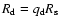 $R_{\rm d}=q_{\rm d}R_{\rm s}$