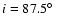 $i=87.5\hbox{$^\circ$ }$