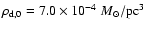 $\rho_{\rm d,0}=7.0\times 10^{-4}~{M}_{\odot}/\rm pc^3$
