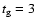 $t_{\rm g}=3$