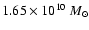 $1.65\times 10^{10}~{M}_{\odot}$
