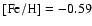 $\rm [Fe/H]=-0.59$
