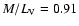 $M/L_{\rm V}=0.91$