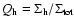 $Q_{\rm h}=\Sigma_{\rm h}/\Sigma_{\rm tot}$