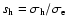 $s_{\rm h}=\sigma_{\rm h}/\sigma_{\rm e}$