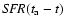 ${\it SFR}(t_{\rm a}-t)$