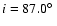 $i=87.0\hbox{$^\circ$ }$