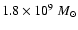 $1.8\times10^9~{M}_{\odot}$